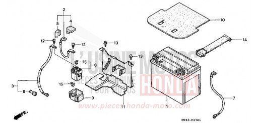 BATTERIE (VFR750FR/FS/FT/FV) VFR750FR de 1994